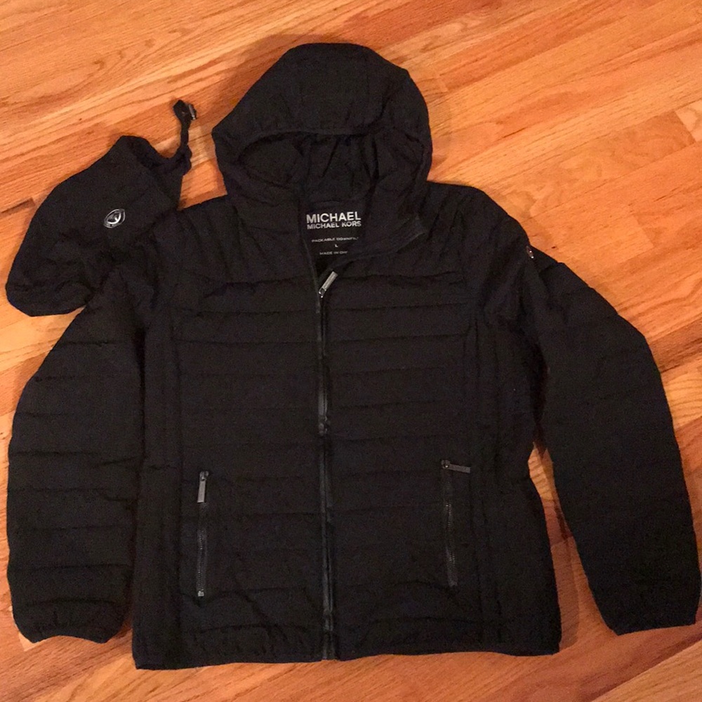 Michael Kors packable downfill jacket.